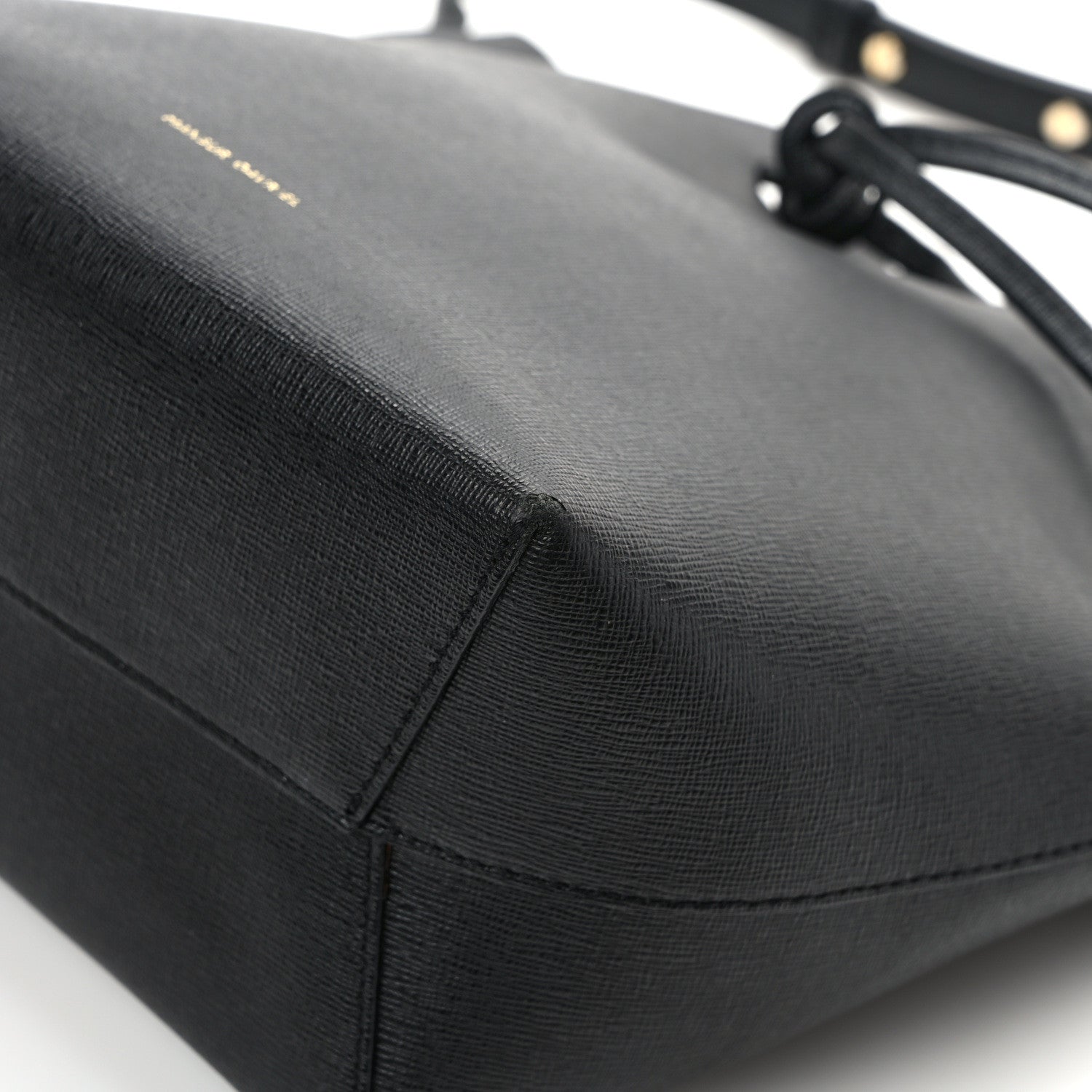 Mansur Gavriel Saffiano Mini Bucket Bag Black 12 of 15