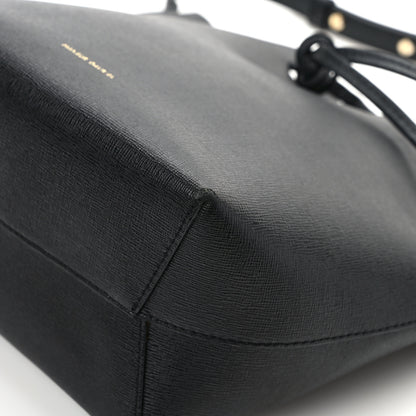 Mansur Gavriel Saffiano Mini Bucket Bag Black 12 of 15