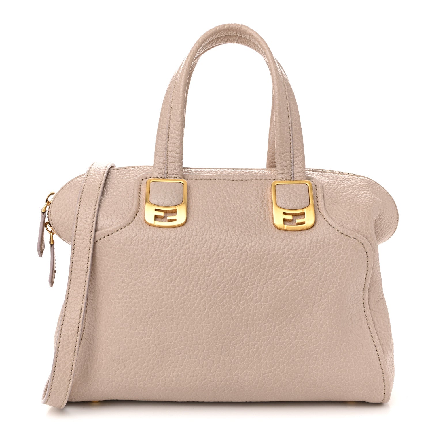 Fendi Pebbled Calfskin Small Chameleon Tote Cipria 1 of 13