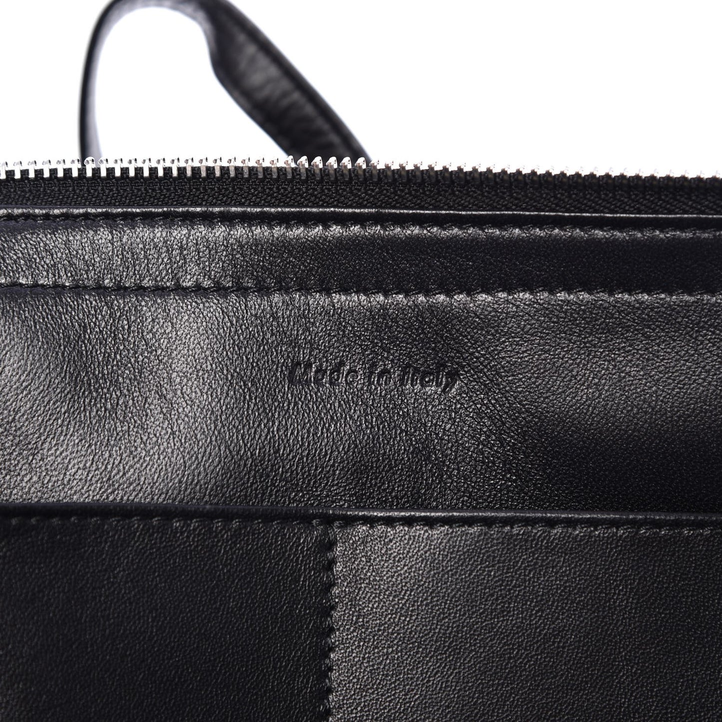 Paperweight Calfskin Medium Tri-Fold Bag Black