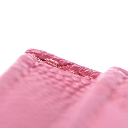 Chanel Caviar Quilted Flap Card Holder Pink 9 of 12