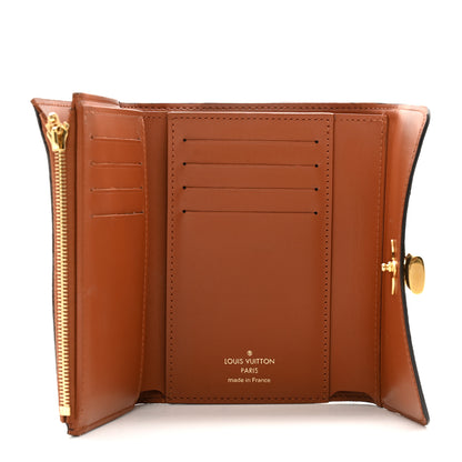 Louis Vuitton Monogram Flower Lock Compact Wallet Caramel 5 of 12