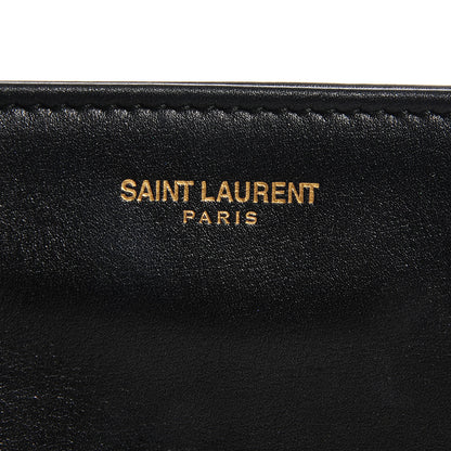 Saint Laurent Calfskin Suede Reversible Shopper Tote Noir Amarena 7 of 9