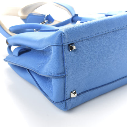 MCM Grained Calfskin Medium Milla Tote Tile Blue 6 of 9