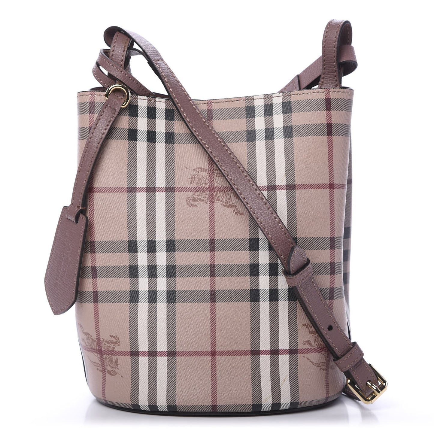 Haymarket Check Colours Small Lorne Bucket Crossbody Light Elderberry