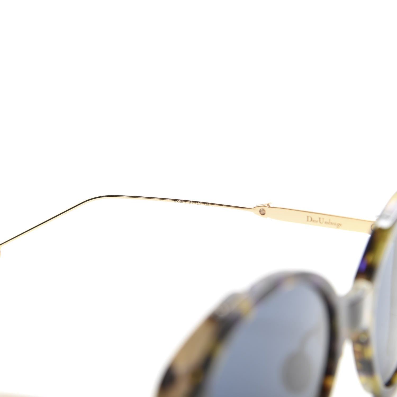 Christian Dior Acetate Leaf Print Umbrage Round Sunglasses Blue Foliage 5 of 7