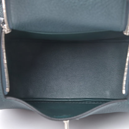 Hermes Taurillon Clemence Mini Lindy 20 Vert Cypress 3 of 3