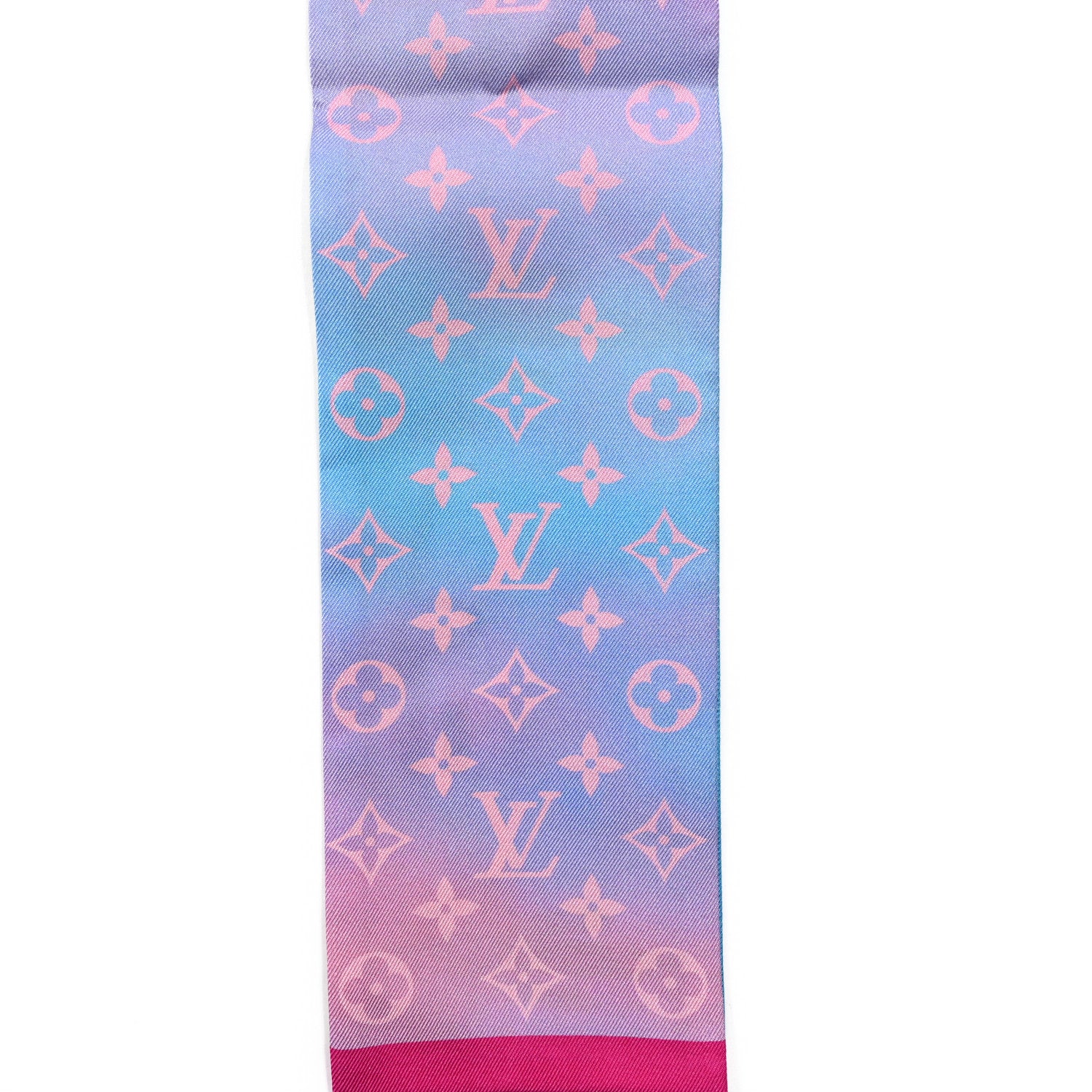 Louis Vuitton Silk Monogram Desperado Bandeau Blue 4 of 4