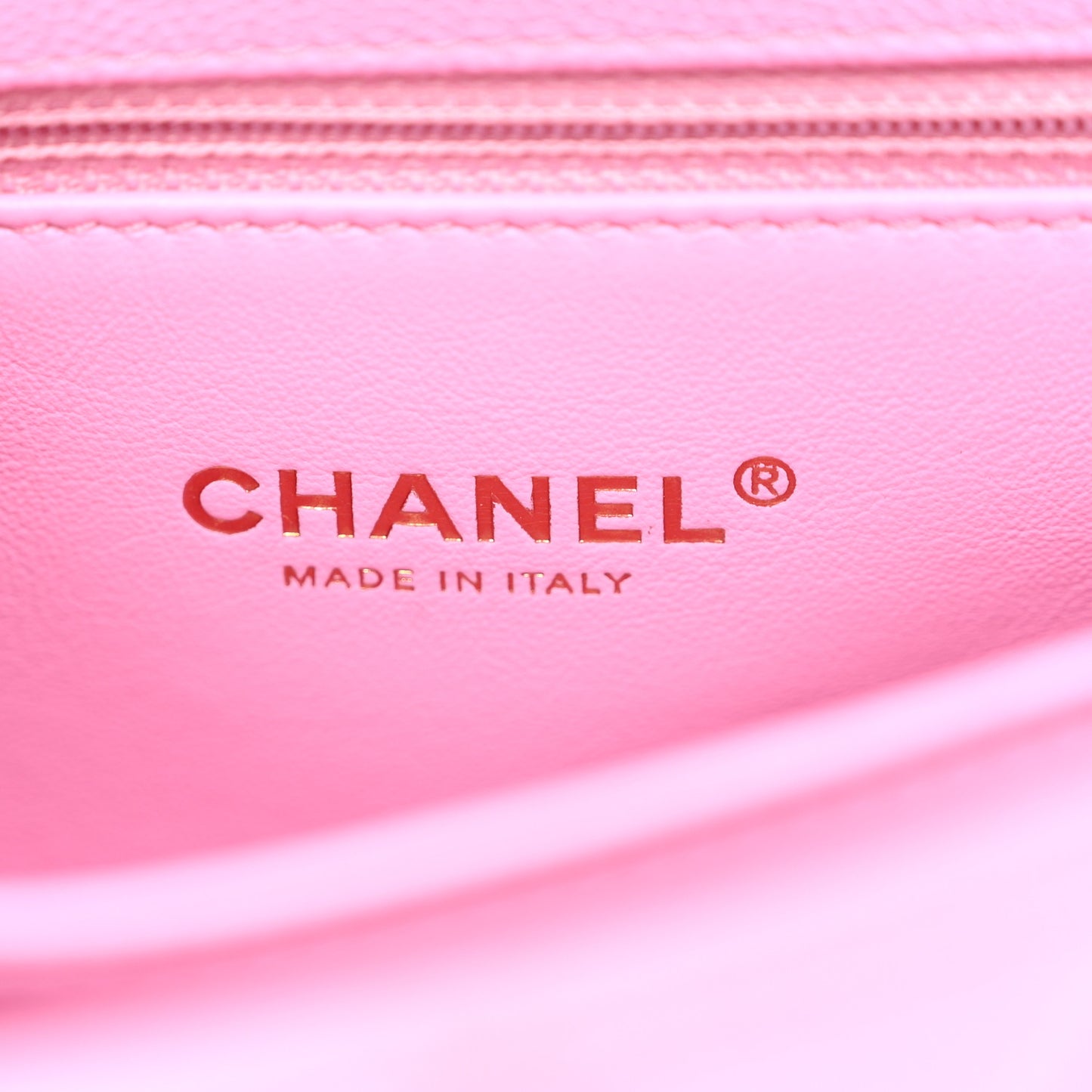 Caviar Quilted Mini Coco Chain Handle Flap Pink