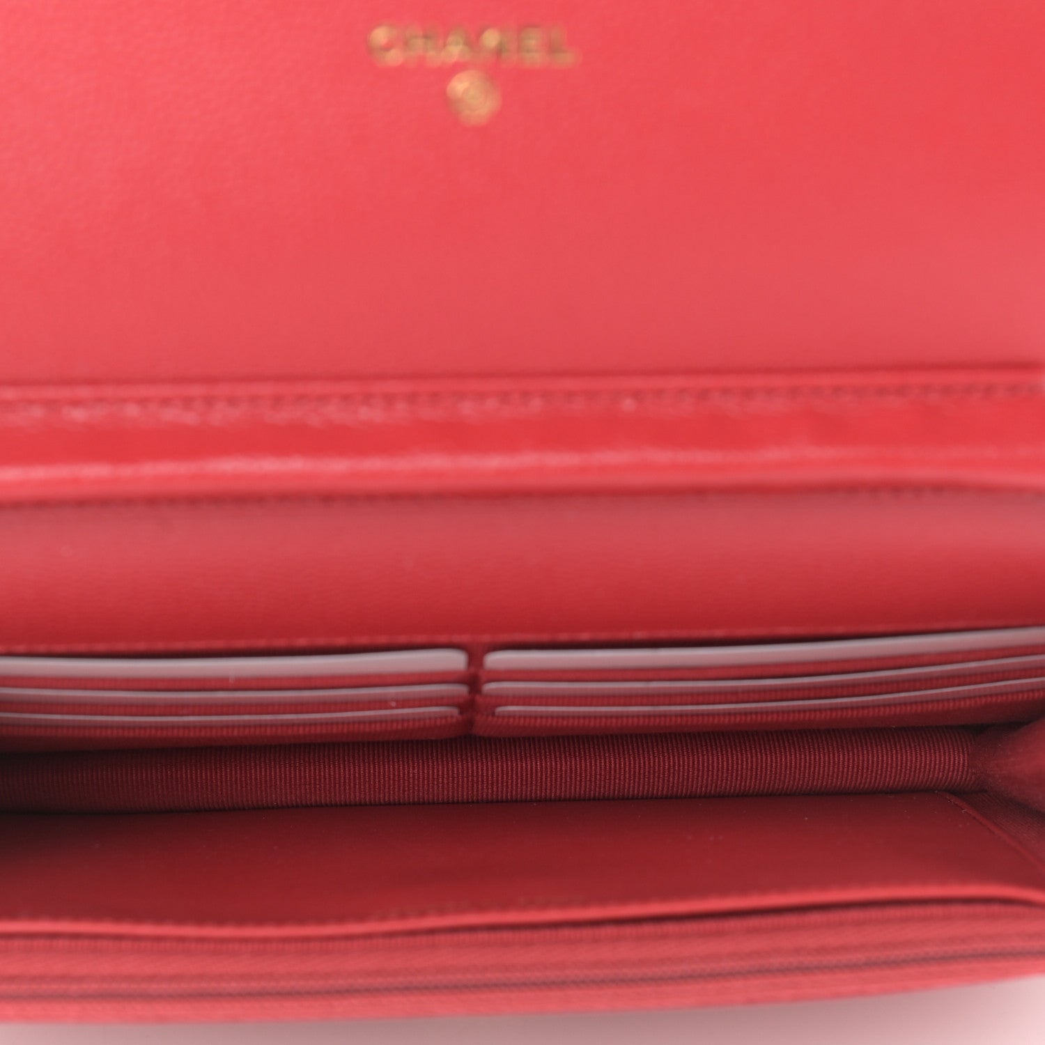 Chanel Caviar Quilted Wallet On Chain WOC Red 5 of 12