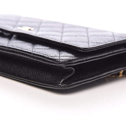 Chanel Caviar Quilted Wallet On Chain WOC Black 10 of 12