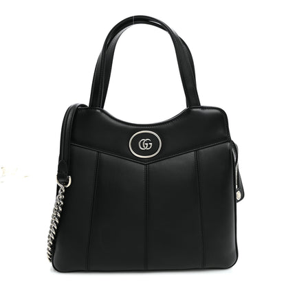 Gucci Calfskin Petite GG Small Tote Bag Black 1 of 8