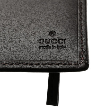 Gucci Monogram Calfskin Ladies Web Continental Wallet Beige Ebony Cocoa 6 of 7