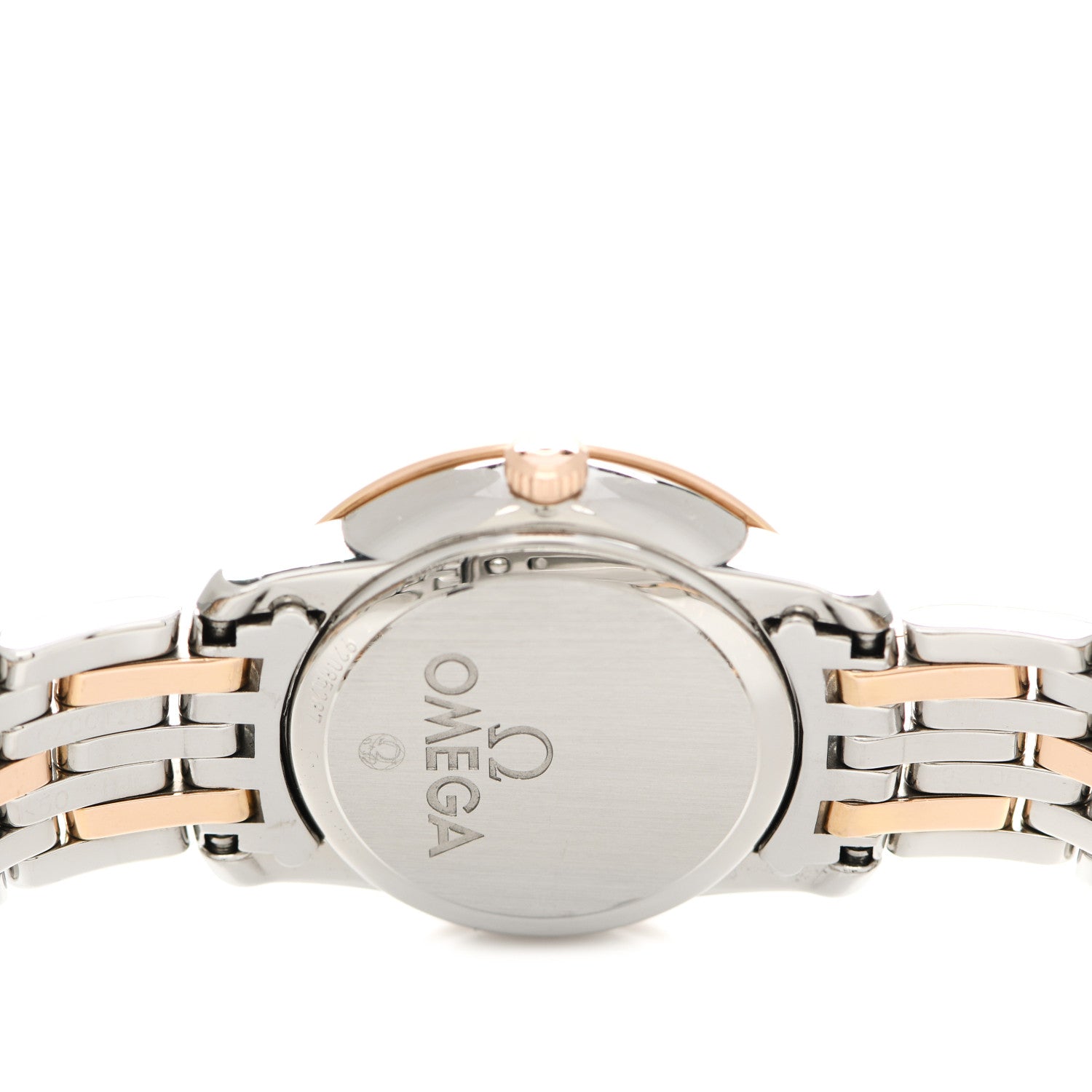 Omega Stainless Steel 18K Red Gold Mother of Pearl 24mm De Ville Prestige Quartz Watch 424.20.24.60.05.002 4 of 5