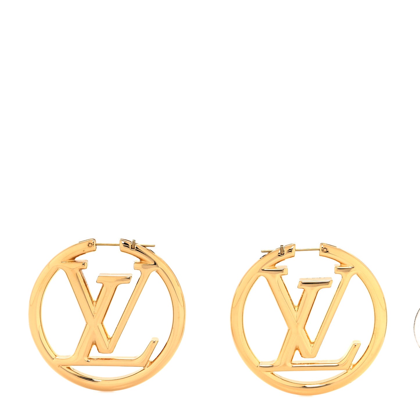 Metal Louise Hoop Earrings Gold