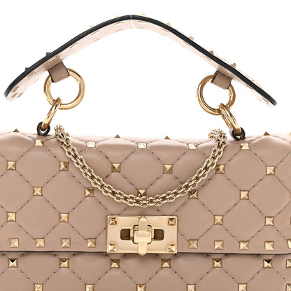 Valentino Garavani Nappa Small Rockstud Spike Shoulder Bag Poudre 7 of 11