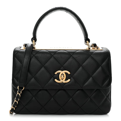 Chanel Lambskin Quilted Small Trendy CC Dual Handle Flap Bag Black 1 of 15