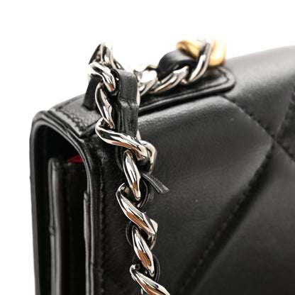 Chanel Lambskin Quilted Chanel 19 Wallet On Chain WOC Black 12 of 12
