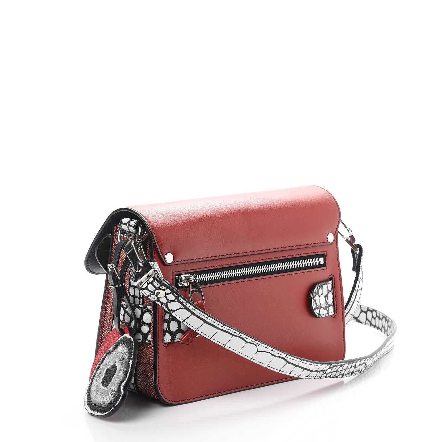 Proenza Schouler Calfskin Crocodile Embossed Minigrain Mini PS11 Classic Shoulder Bag Brick 3 of 8