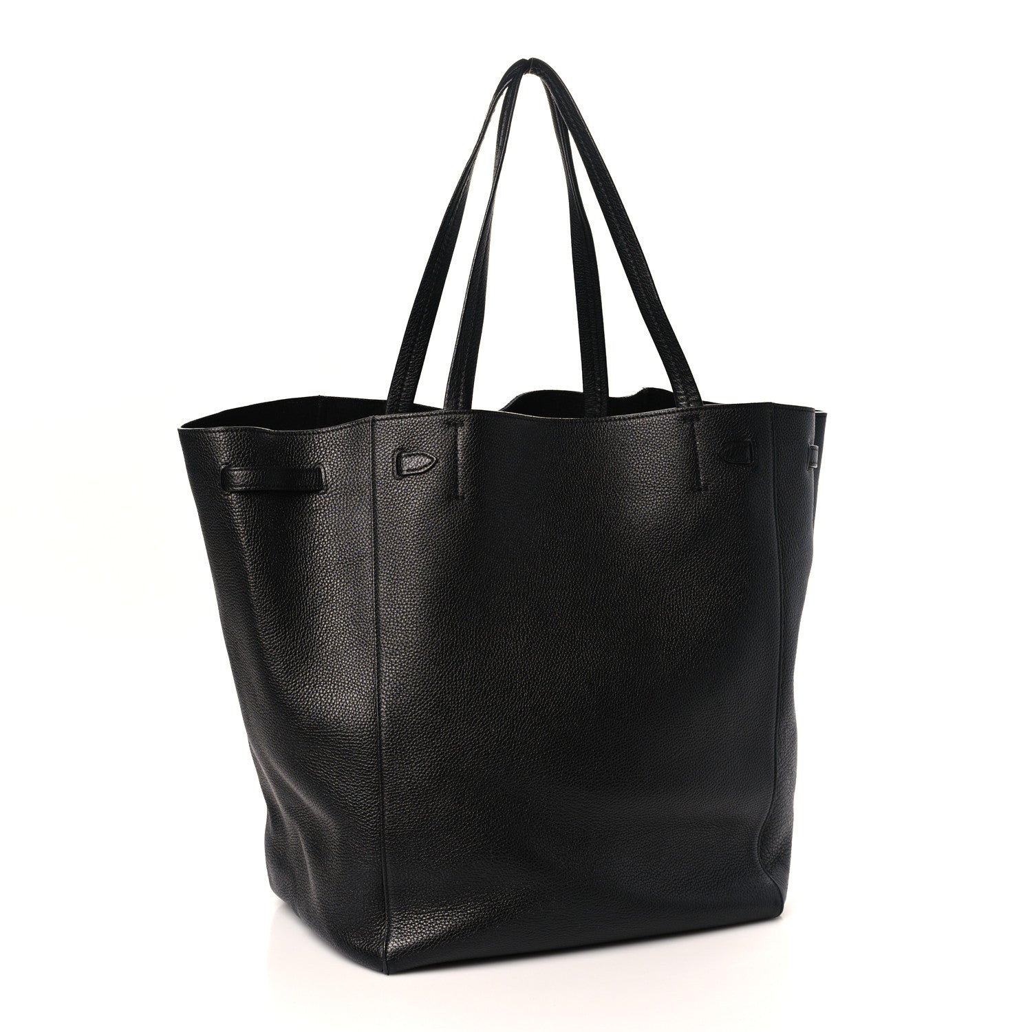 Celine Soft Grained Calfskin Medium Belt Cabas Phantom Black 3 of 8