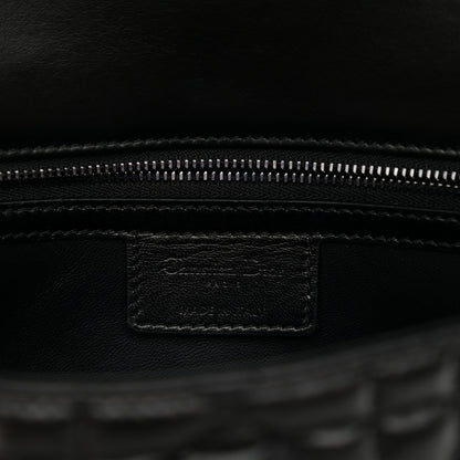 Christian Dior Calfskin Macrocannage Medium Caro Bag Black 6 of 10