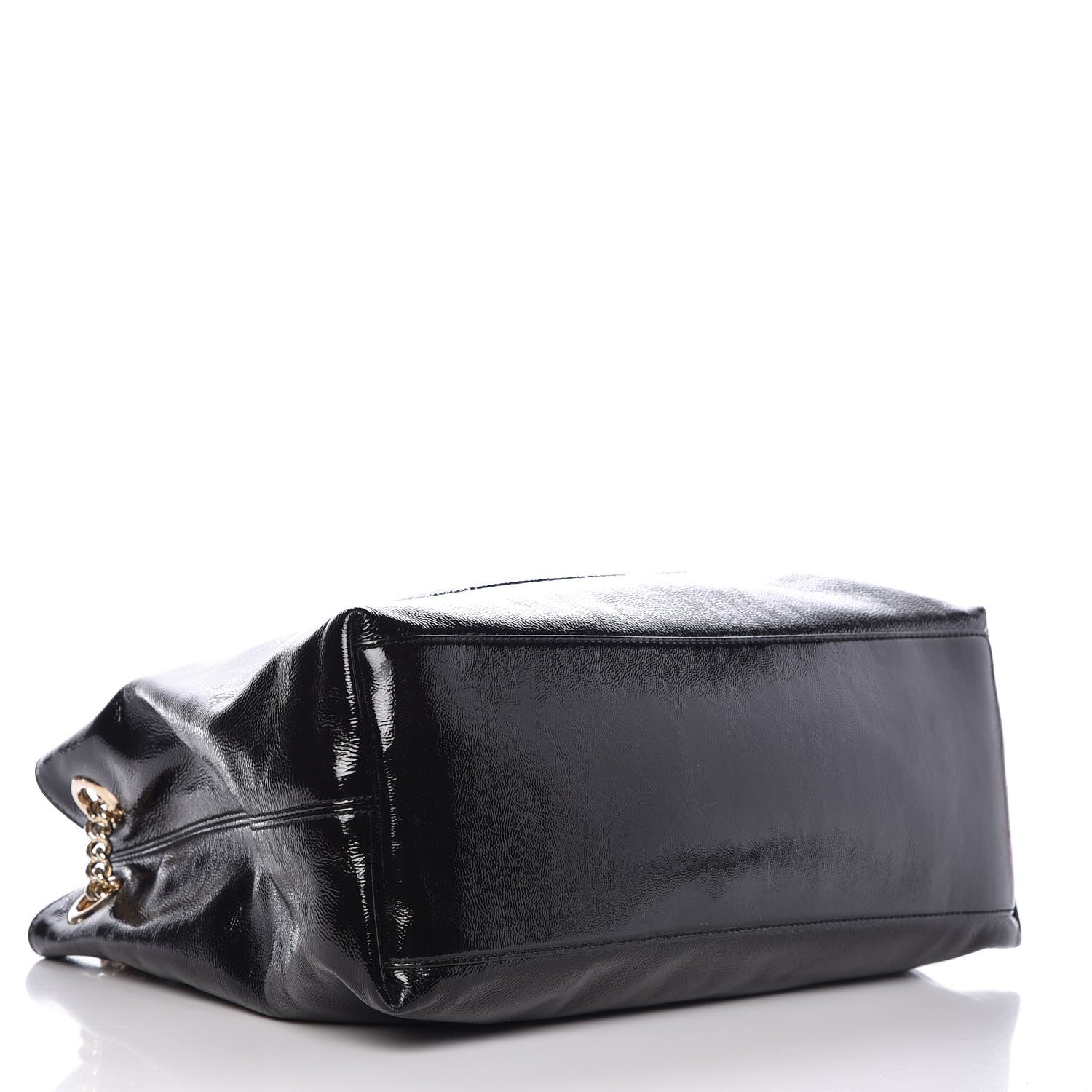 Gucci Patent Medium Soho Chain Shoulder Bag Black 4 of 7