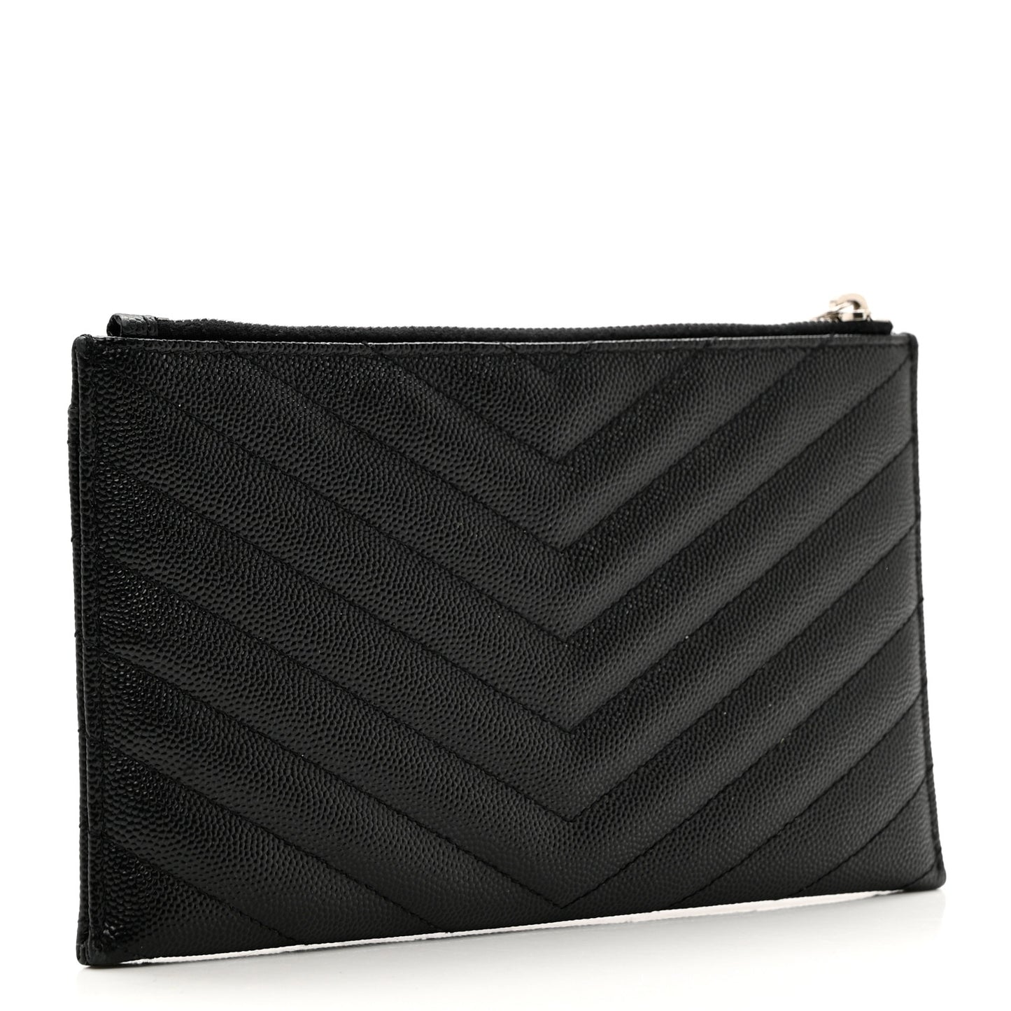 Grain De Poudre Chevron Monogram Bill Pouch Black