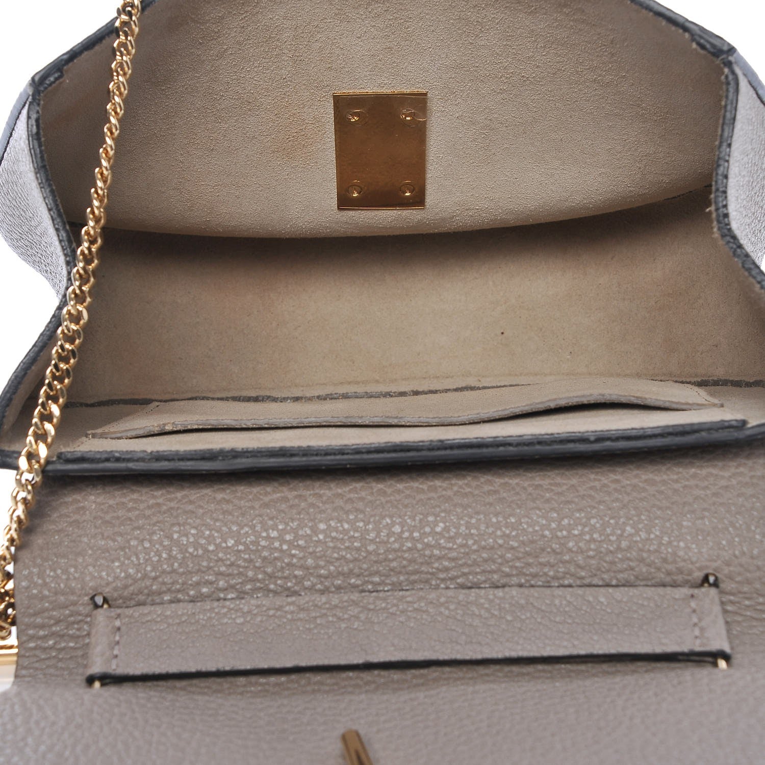 Chloe Grained Lambskin Drew Shoulder Bag Motty Grey 5 of 9