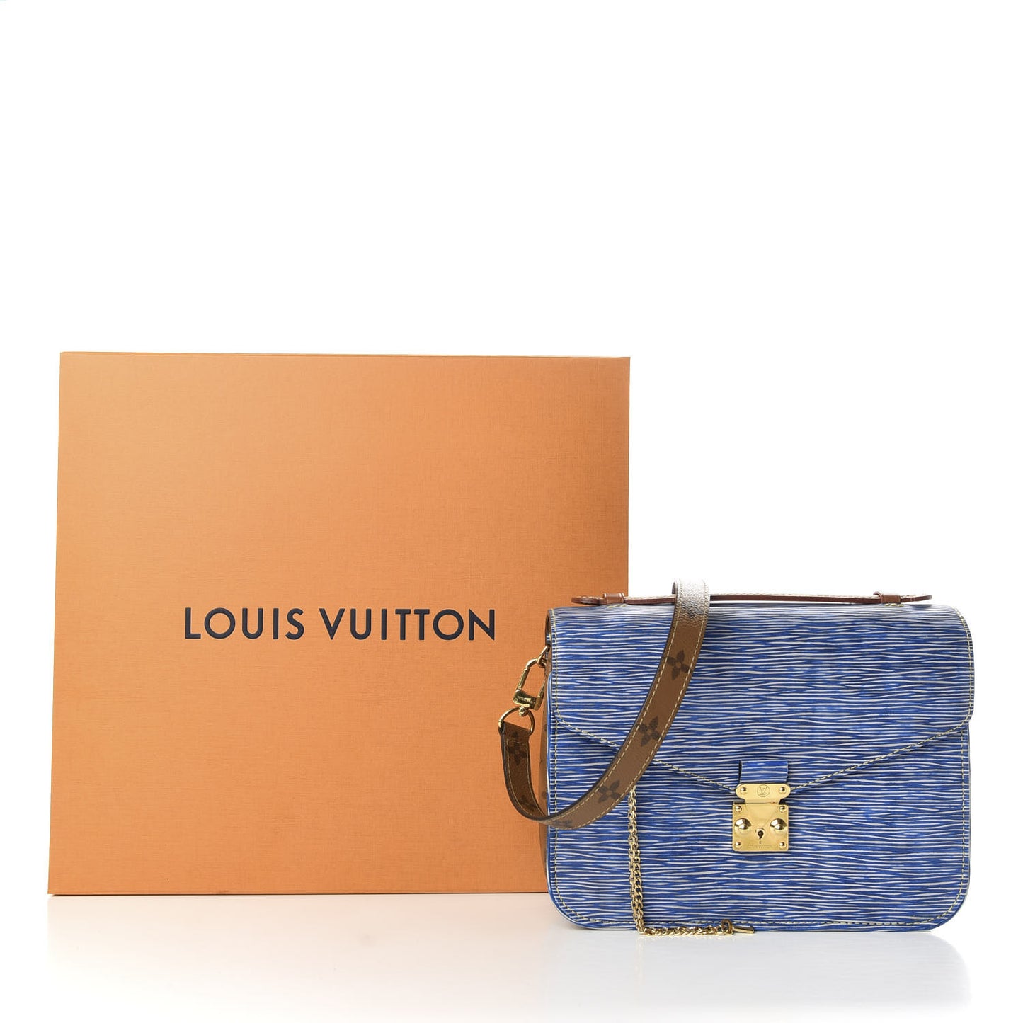 Epi Reverse Monogram Pochette Metis Denim Light