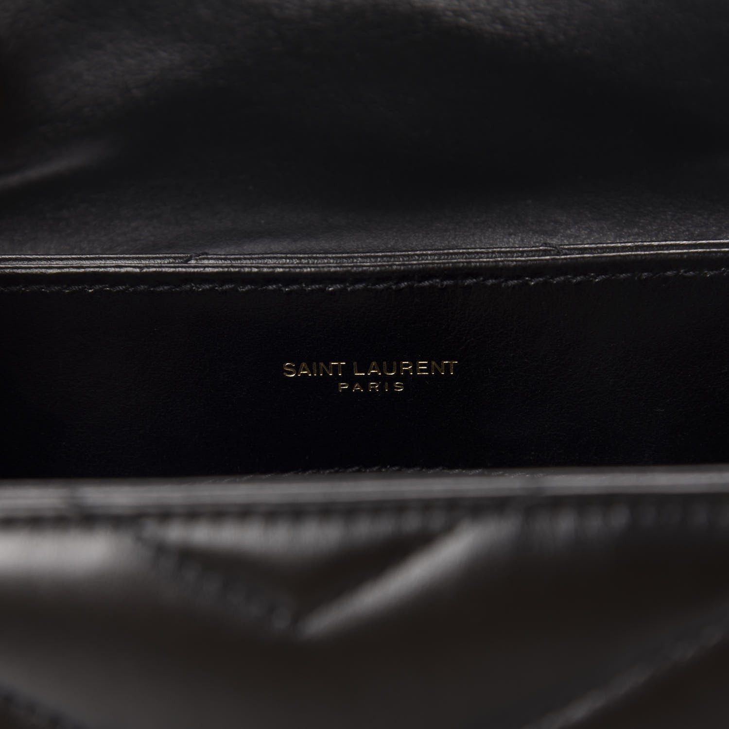 Saint Laurent Calfskin Y Quilted Monogram Small Loulou Chain Satchel Black 8 of 11