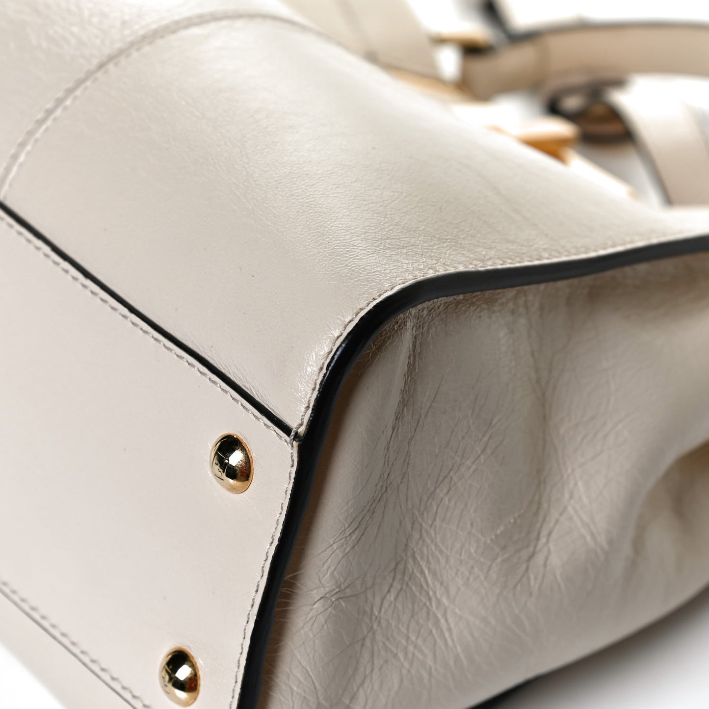 Agnello Old Shine Medium Peekaboo Iconic Satchel Camelia