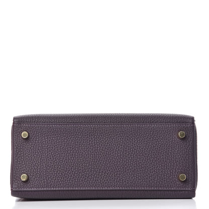 Hermes Togo Kelly Retourne 25 Raisin 7 of 38