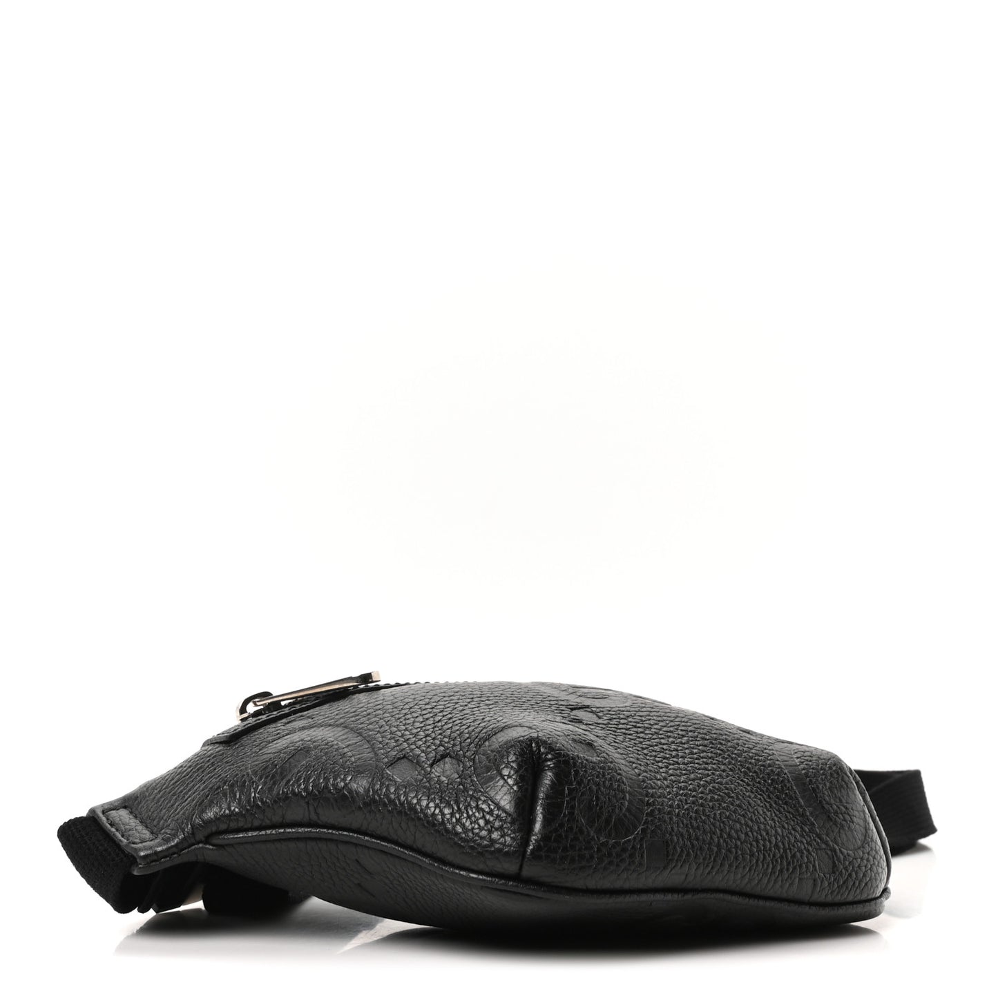 Piuma Calfskin Jumbo GG Embossed Small Belt Bag Black