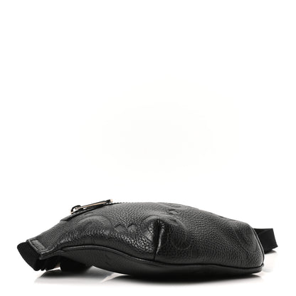 Gucci Piuma Calfskin Jumbo GG Embossed Small Belt Bag Black 4 of 10