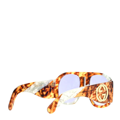 Gucci Oversized Aviator Sunglasses GG0152S Tortoise Mother Of Pearl 4 of 8