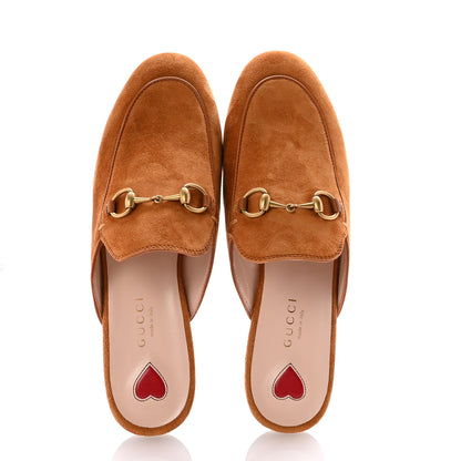 Gucci Suede Cachemire Malaga Kid Womens Princetown Slippers 36 Blondie Cognac 2 of 9