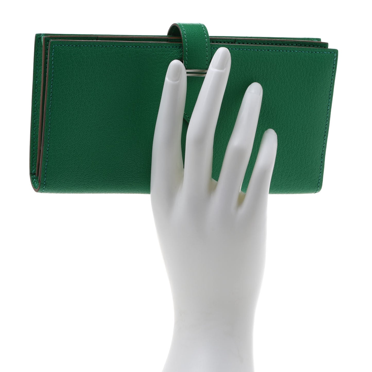 Chevre Mysore Bearn Gusset Wallet Menthe
