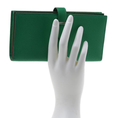 Hermes Chevre Mysore Bearn Gusset Wallet Menthe 2 of 11