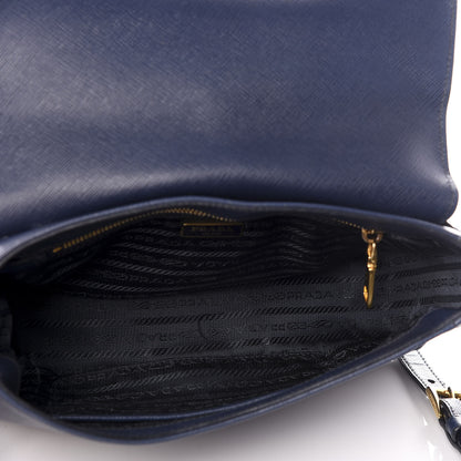 Prada Saffiano Crossbody Bag Bleuette 4 of 10