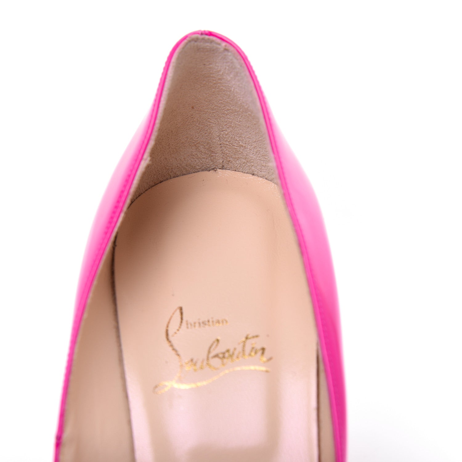 Christian Louboutin Patent Yolanda 100 Pumps 38.5 Hot Pink 9 of 12