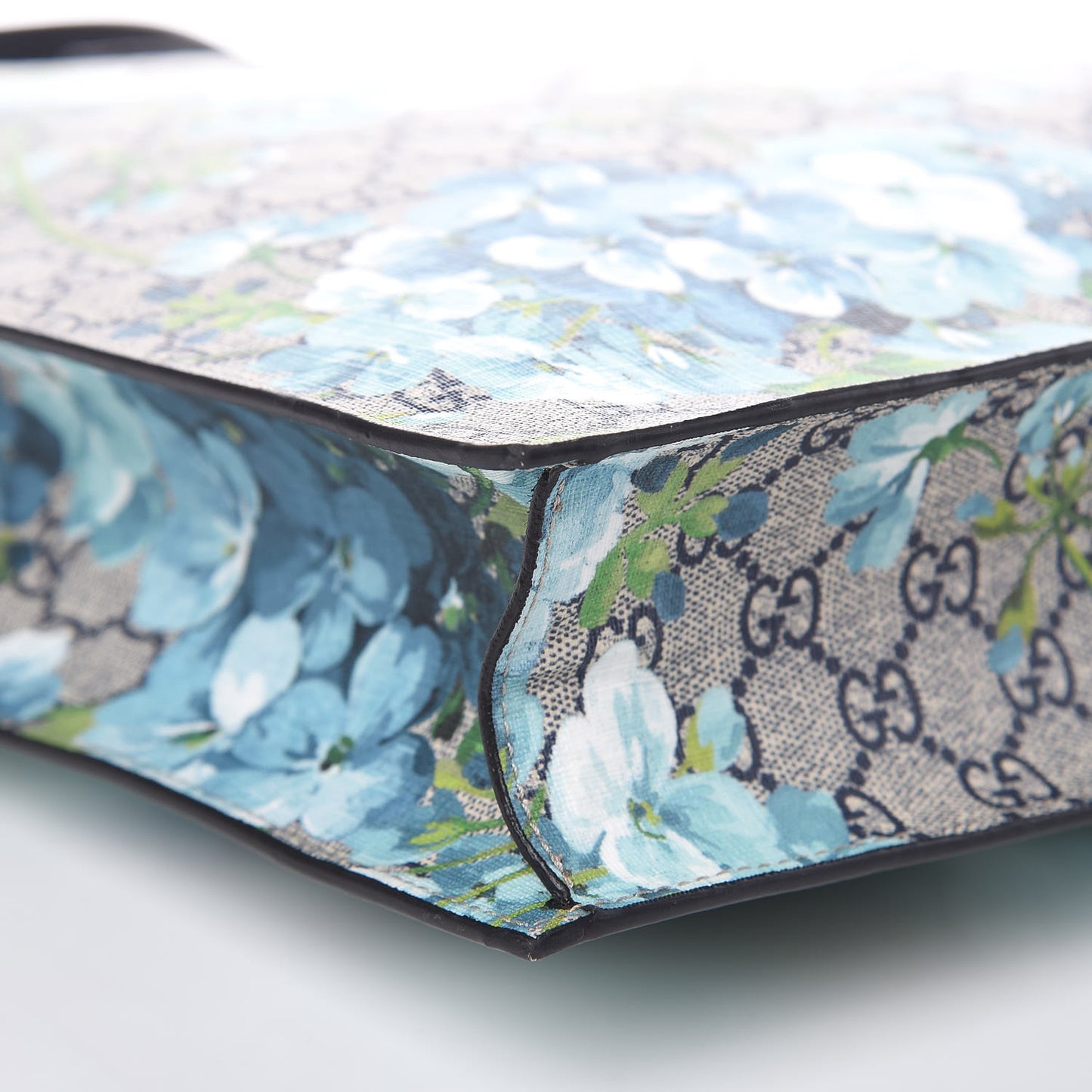 Soft GG Supreme Monogram Blooms Vertical Tote Blue