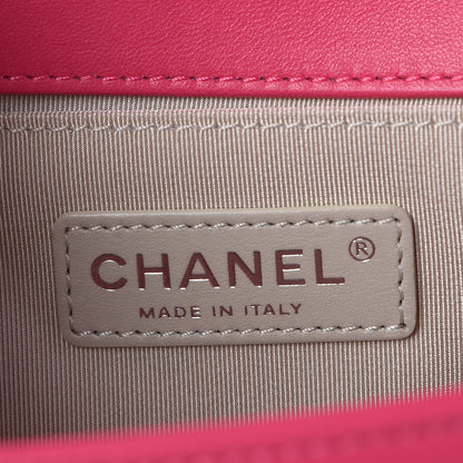 Chanel Lambskin Quilted Medium Boy Flap Fuchsia 7 of 10