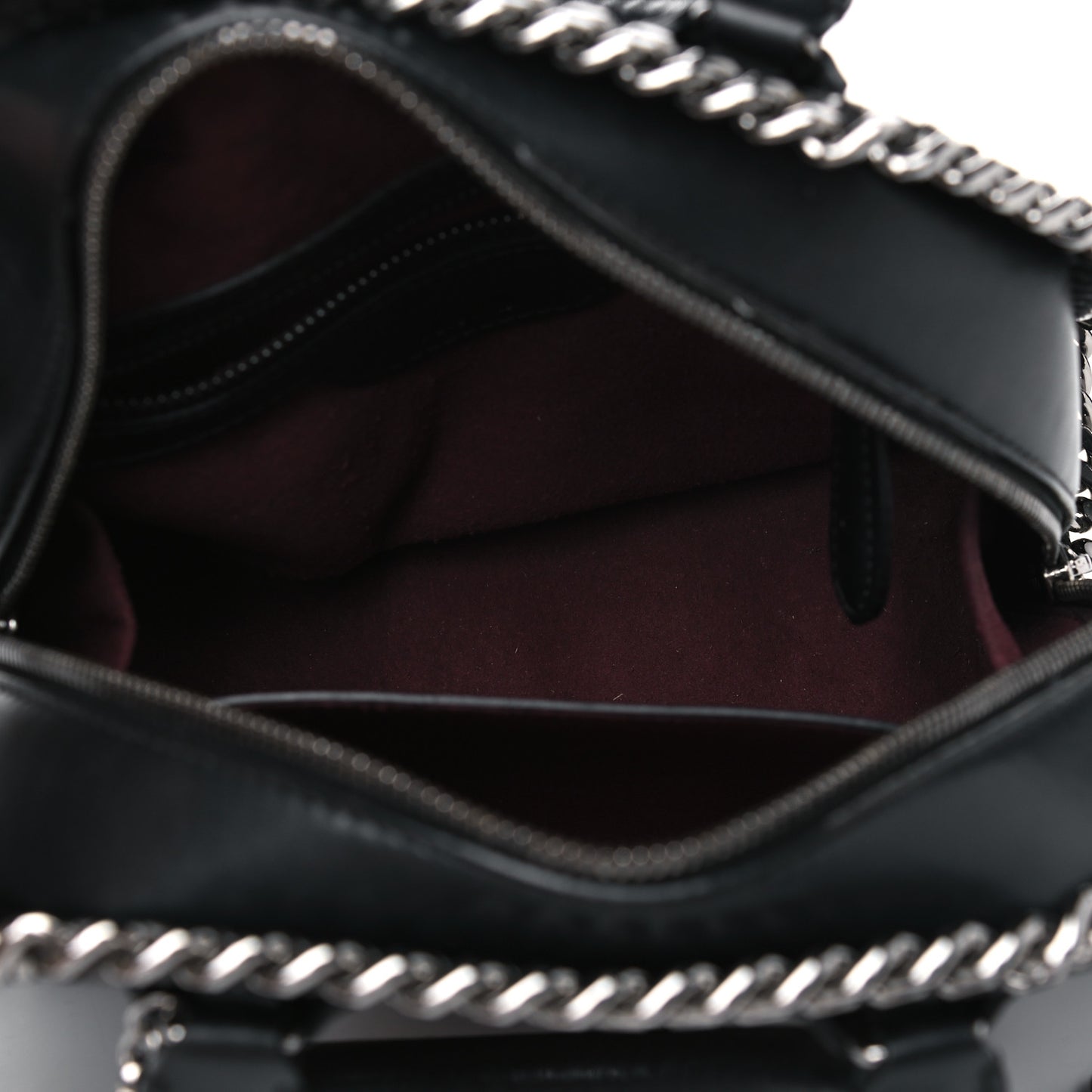Eco Alter Nappa Mini Falabella Box Bird Top Handle Bag Black