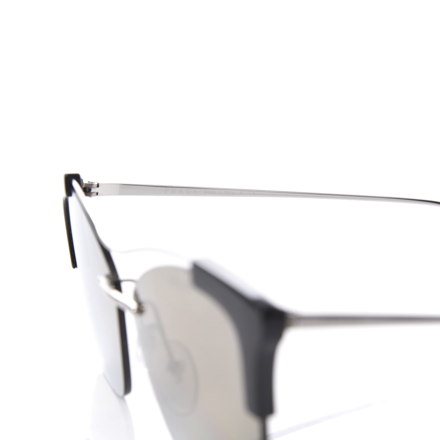 Prada Cat Eye Sunglasses SPR 21U Black 6 of 8