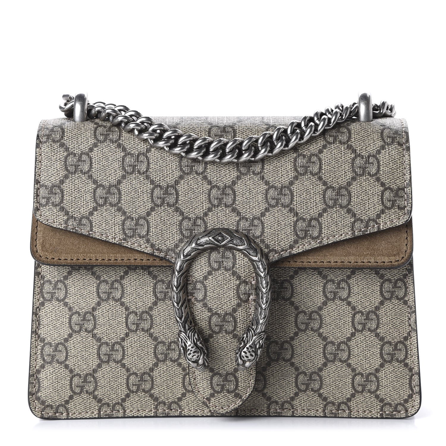 Gucci GG Supreme Monogram Mini Dionysus Shoulder Bag Taupe 1 of 10
