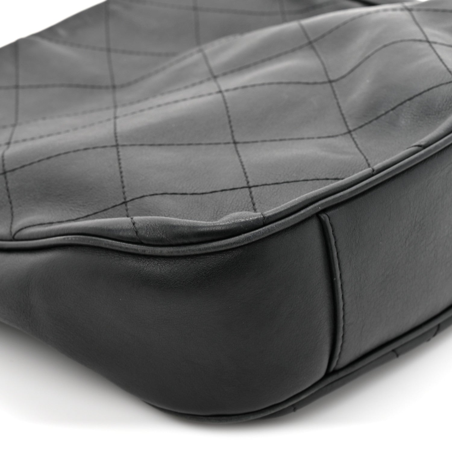 Chanel Calfskin Stitched Hobo Black 11 of 13