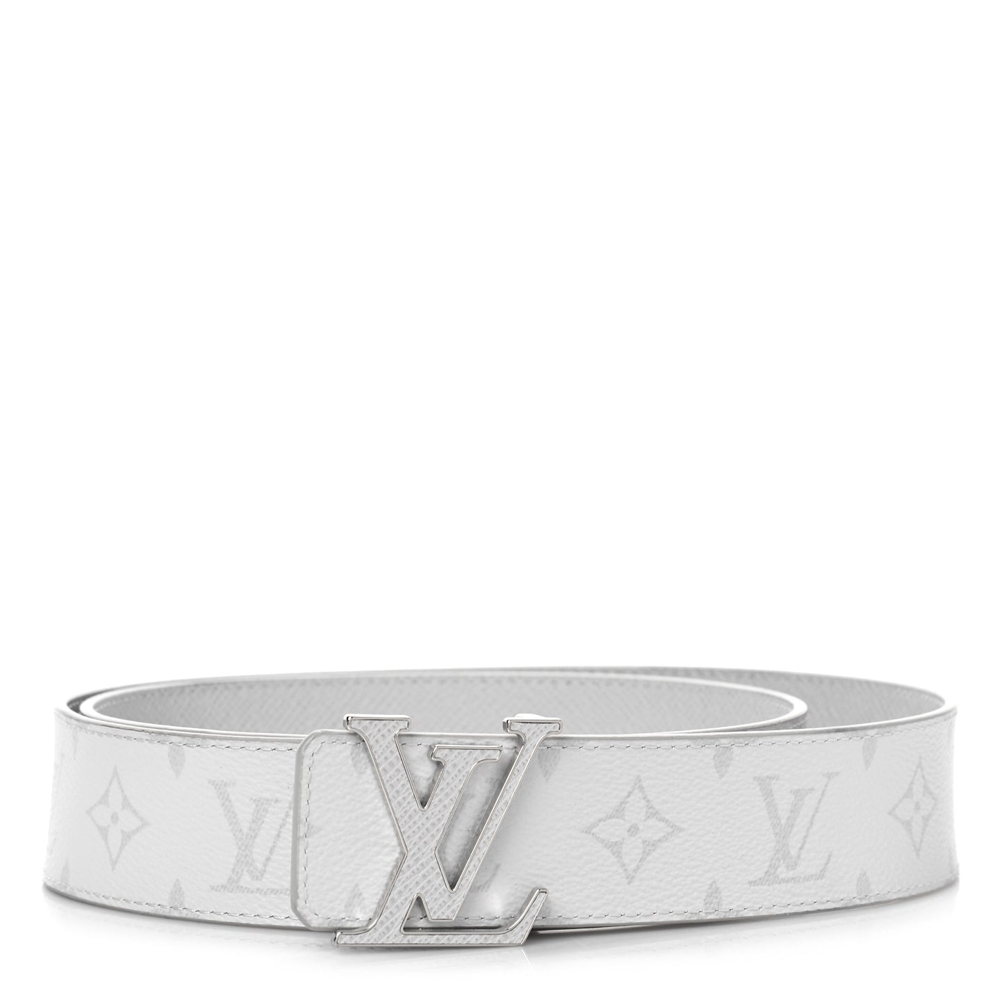 Taiga Monogram 40mm LV Initiales Belt 100 40 White