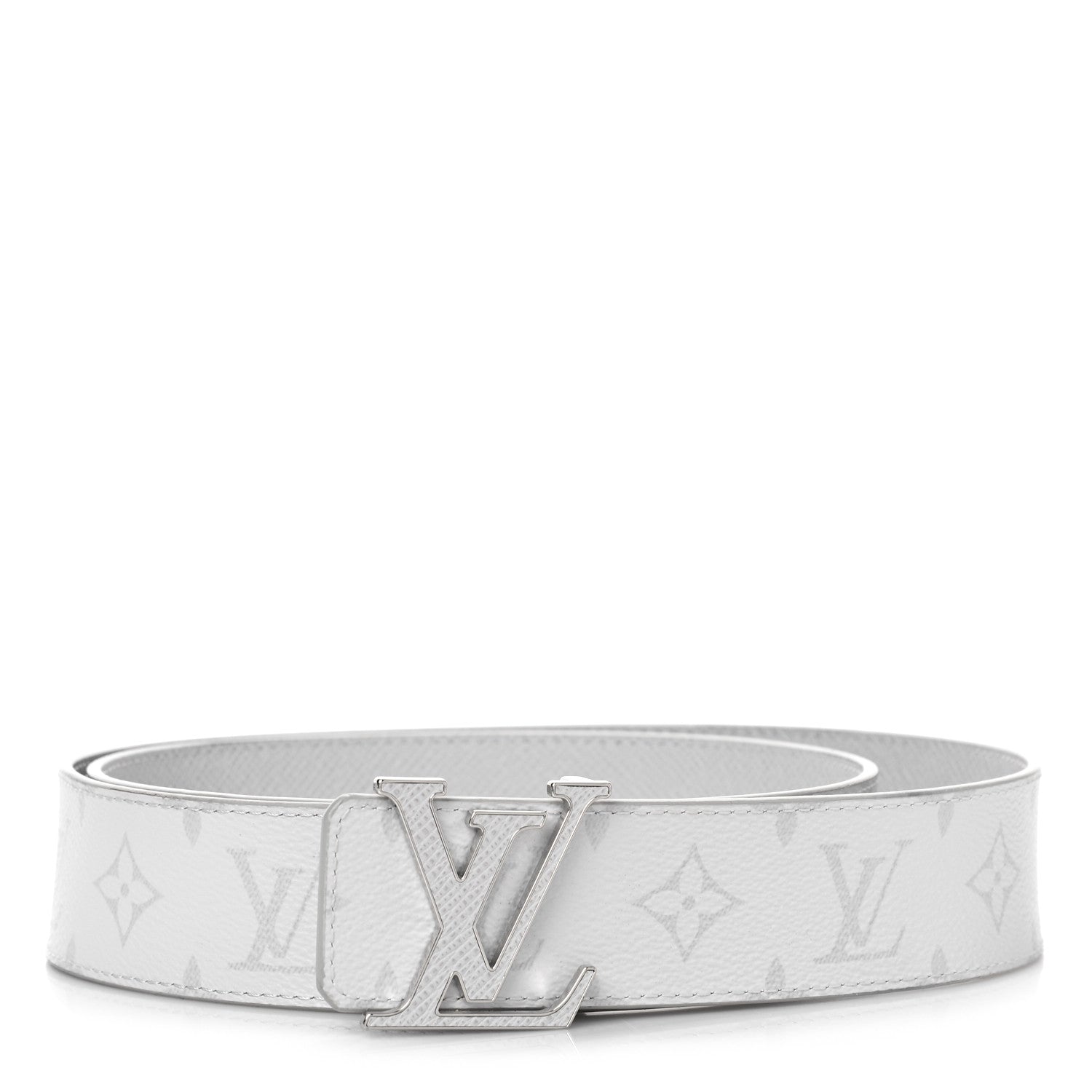 Louis Vuitton Taiga Monogram 40mm LV Initiales Belt 100 40 White 1 of 7