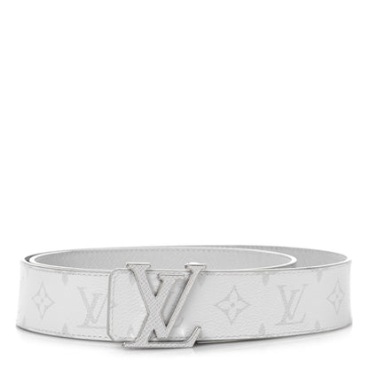Louis Vuitton Taiga Monogram 40mm LV Initiales Belt 100 40 White 1 of 7