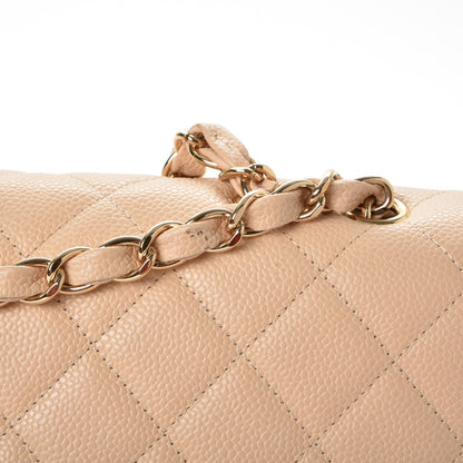 Chanel Caviar Quilted Jumbo Single Flap Beige Clair 12 of 16
